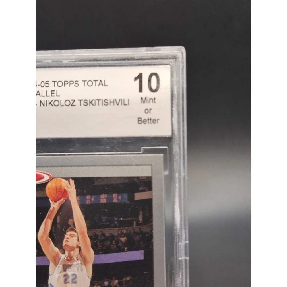 2004-05 Topps Total Nikoloz Tskitishvili #214 Gray Border BCCG 10 MINT Nuggets